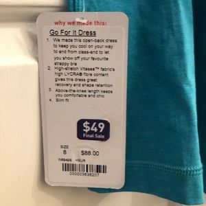 Lululemon Go For It Dress 8 NWT